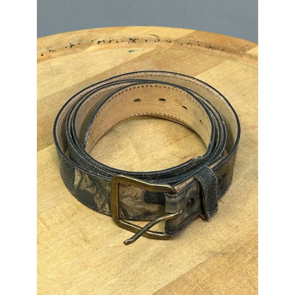 RedHead Belt Mens 50/54 Green Camo Cotton Twill Bonded Lined Made in USA 833